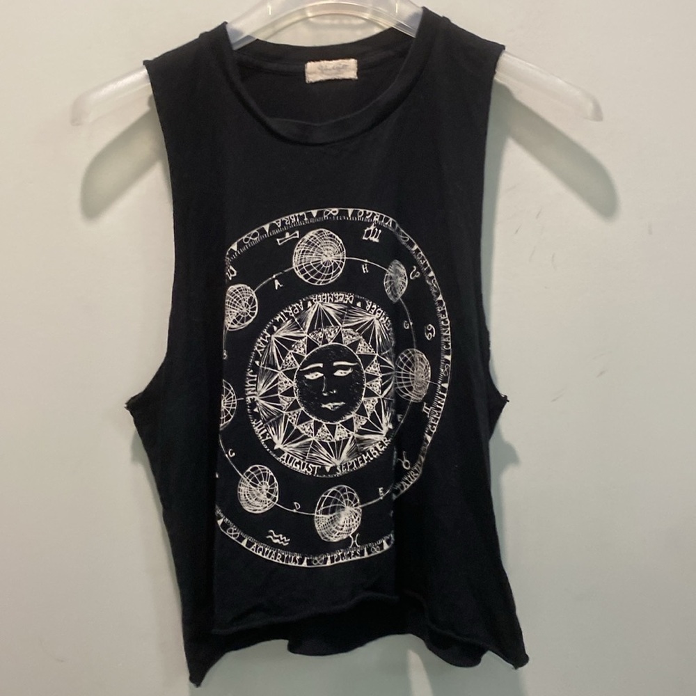 John Galt Black Graphic Astrology Tee Size medium - Picture 8 of 10